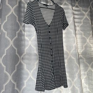 Checkered skater dress